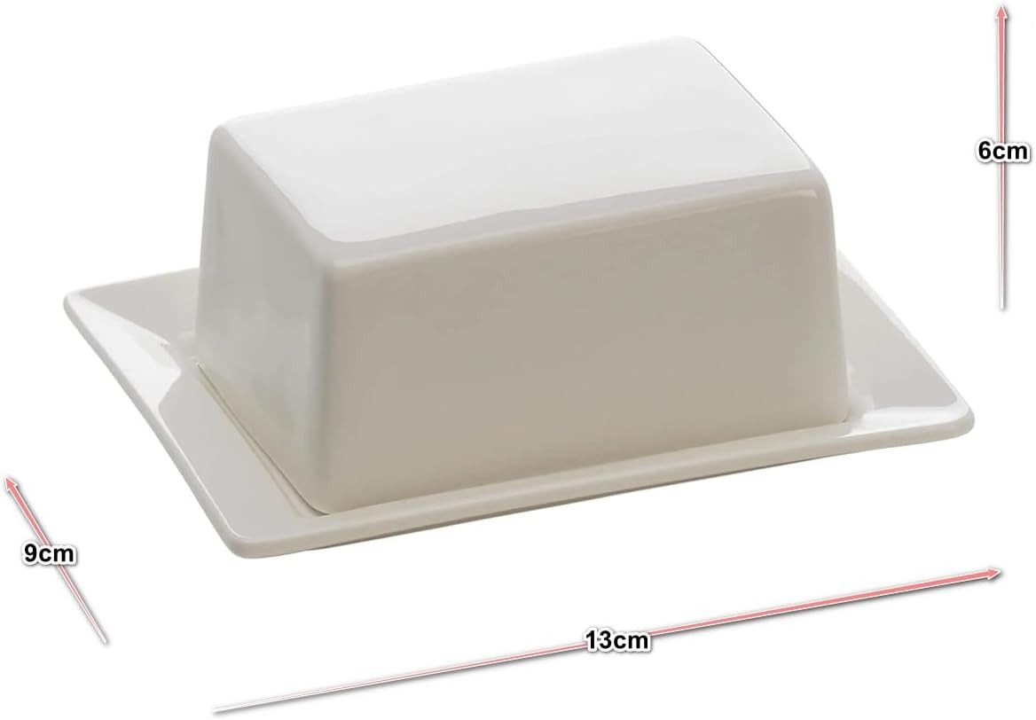 WestCraft Butterdose kleine Copenhagen Butterdose 125g für ein halbes Butterstück 13x10cm, Porzellan, halb dänische Klassische Butterglocke