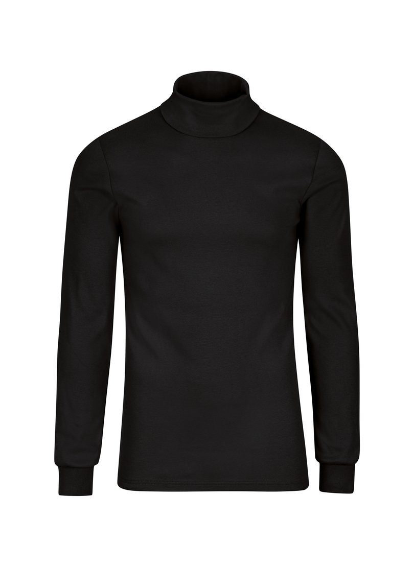 Trigema Rollkragenshirt und Sport-Rollkragenpullover Langarm Ski- schwarz TRIGEMA