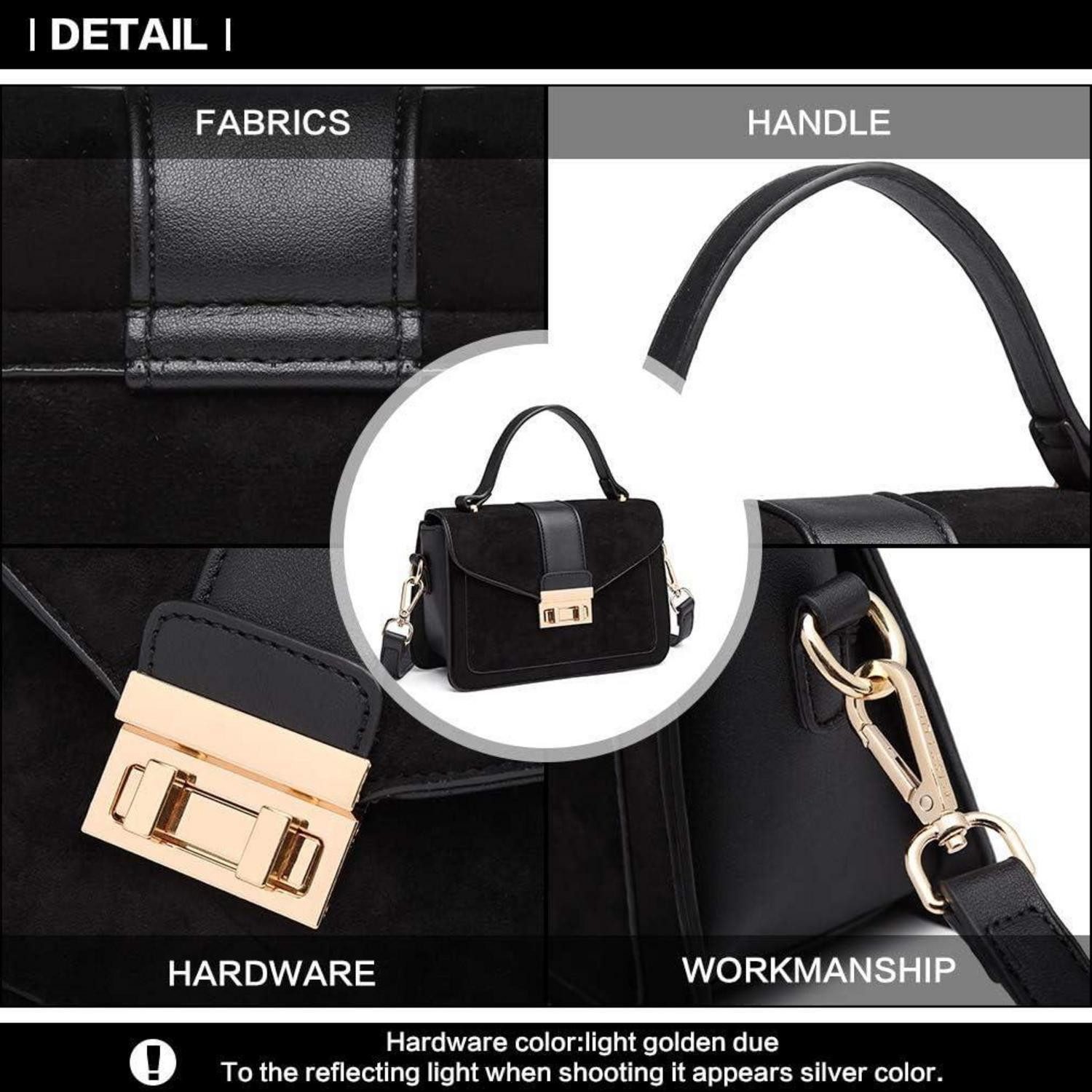 LuxusKollektion Henkeltasche Damen Umhängetasche Vintage Top-Griff Crossbody Bag - Elegant