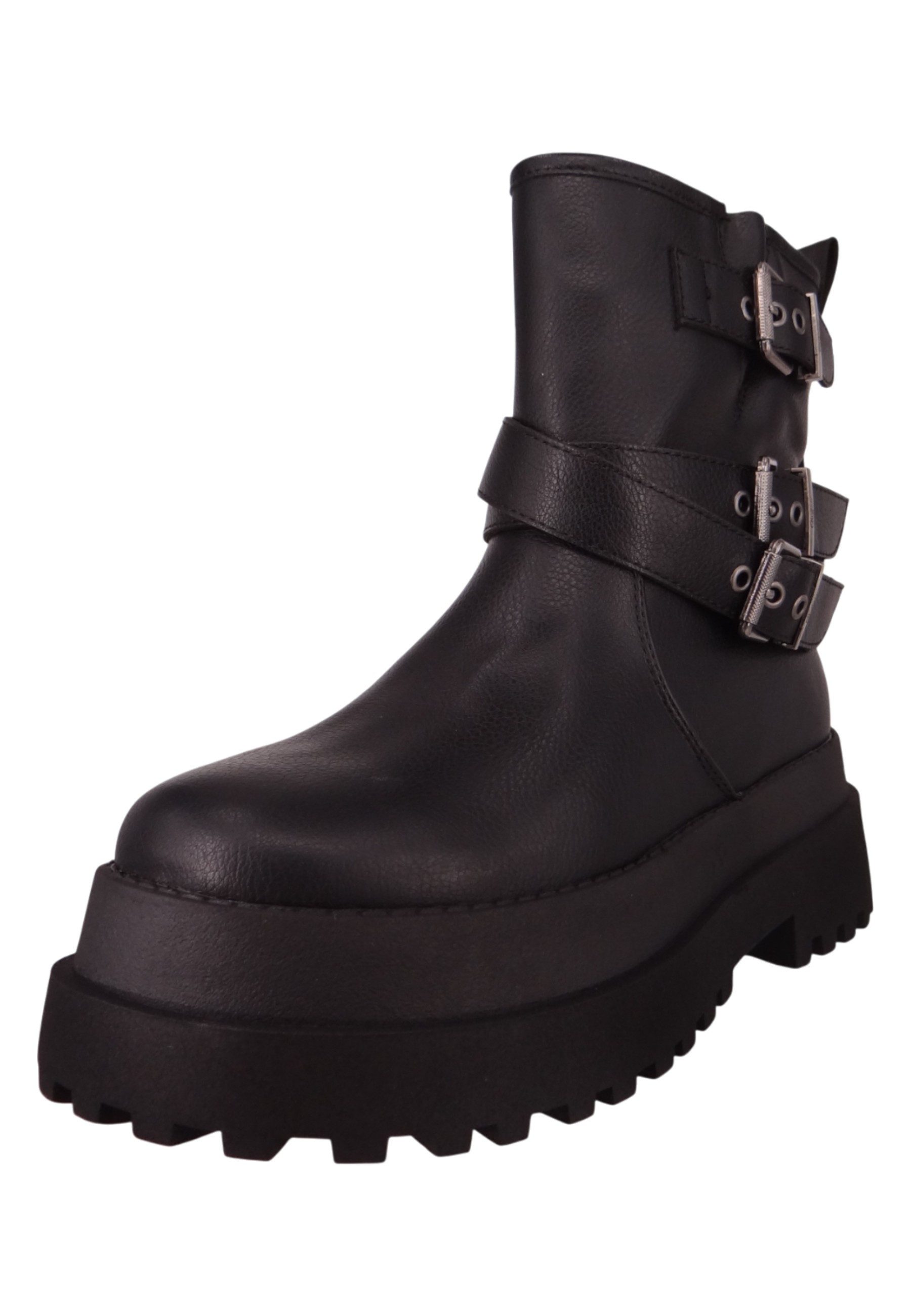 Buffalo 1270152 Pluto Farmer Biker Black Stiefelette