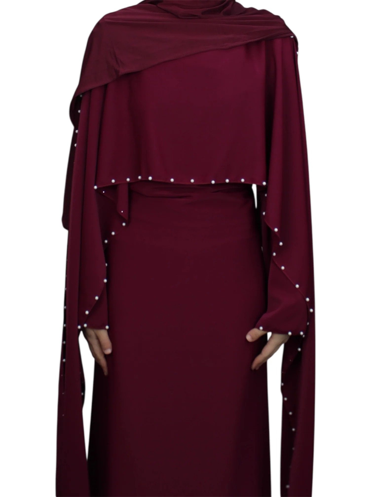 Aymasal Abendkleid Abendkleid Liya mit Perlenbesatz und Rückenschnürung Perlenbesatz; Rückenschnürung; langer festlicher Schnitt