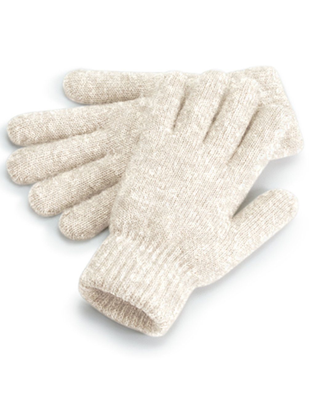 Gerippter Strickhandschuhe / Handschuhe Damen Almond / Strickhandschuhe Beechfield® Ärmelabschluss Winterhandschuhe Warme