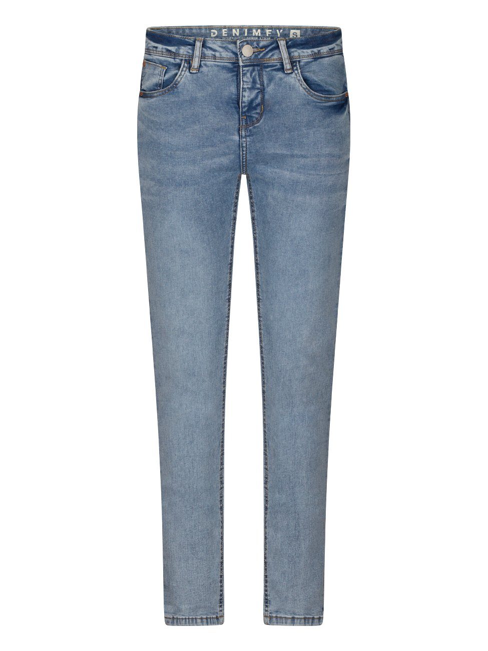 (L177) Denim mit Stretch Damen DENIM Slim LIGHT Fit Hose Slim-fit-Jeans BLUE DENIMFY DFElla Jeanshose