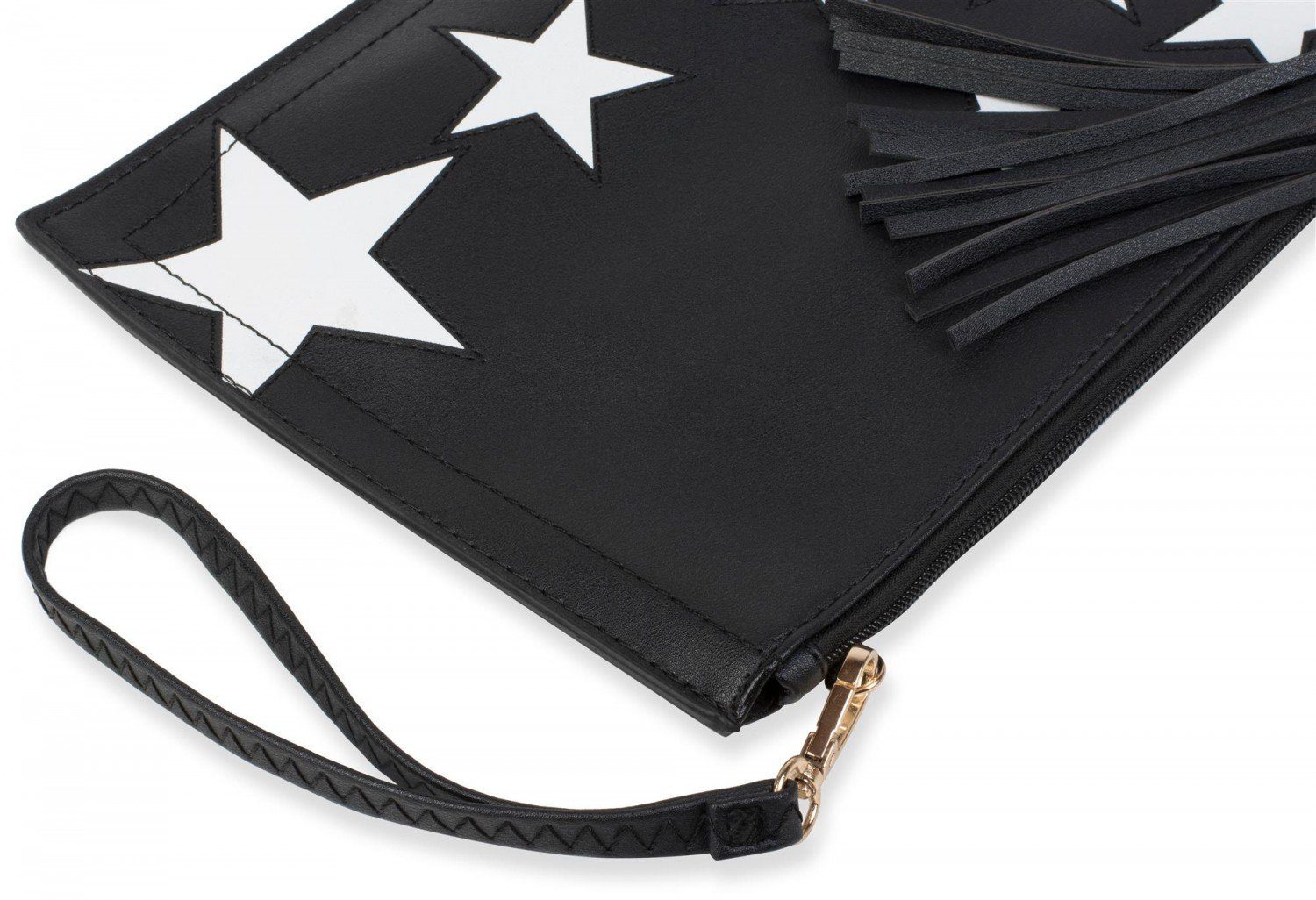 styleBREAKER Clutch Clutch mit Sterne Muster (1-tlg)