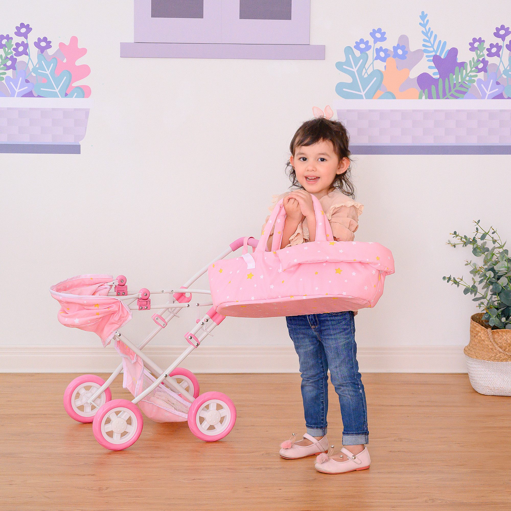 TEAMSON™ KIDS    Puppenwagen Deluxe Puppenwagen Twinkle Stars mit Zubehör