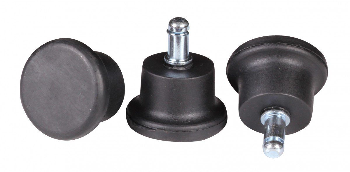 Amstyle Möbelrolle 5x Gleiter Fußgleiter Bürostuhl Möbelgleiter Bodengleiter Schwarz, (5er Set Design Kunststoff Bodengleiter Schwarz, Set besteht aus 5 Rollen), Fußgleiter f. Bürostuhl Rund 11 mm Pin Durchmesser