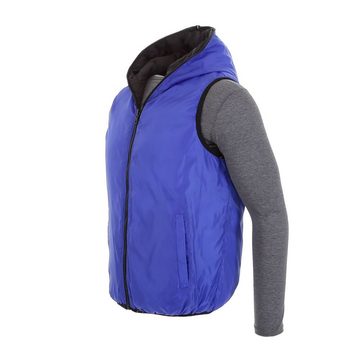 Ital-Design Wendejacke Herren Freizeit Weste Kapuze Beidseitig Tragbar Jacke in Schwarz