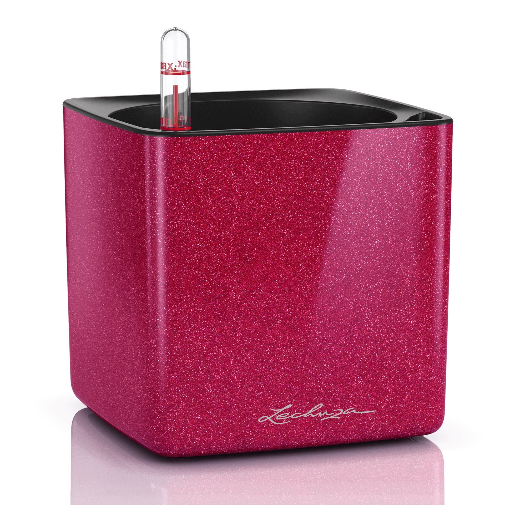 Lechuza® Kräutertopf Pflanztopf CUBE Glossy Kiss 14 cherry pie highglos | Kräutertöpfe