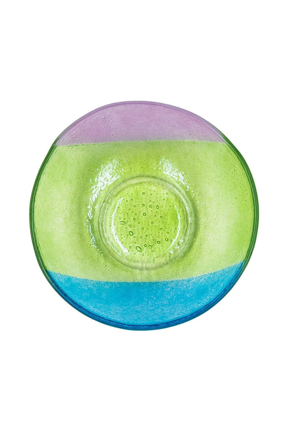 Tranquillo Schale Glasschale FLOATING HUES ⌀16,5x5,5 cm bunt spülmaschinengeeignet, (Einzelartikel), Handbemaltes Fusingglas, jede Schale ein Unikat, kalte & warme Speisen