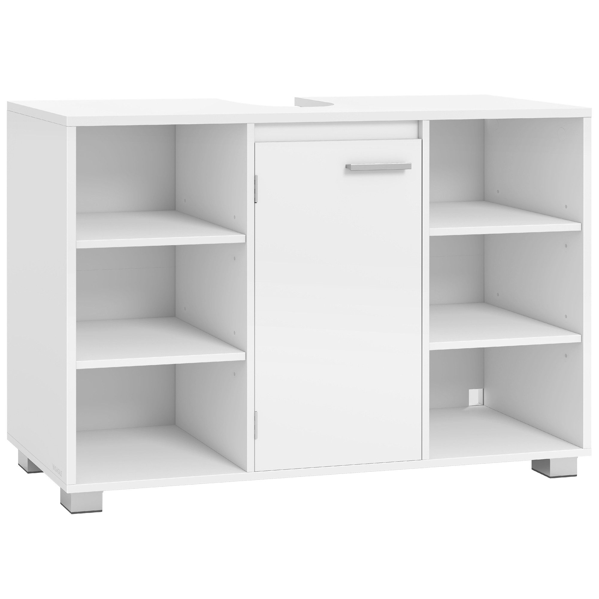 VASAGLE Waschbeckenunterschrank Unterschrank Badezimmerschrank Badschrank mit verstellbaren Ablagen, 30 x 90 x 60 cm, mit Füßen – Bild 2 von 5