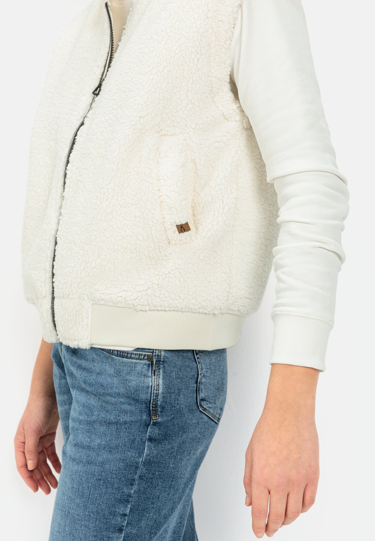 camel active Fleeceweste mit Strickbündchen ärmellos