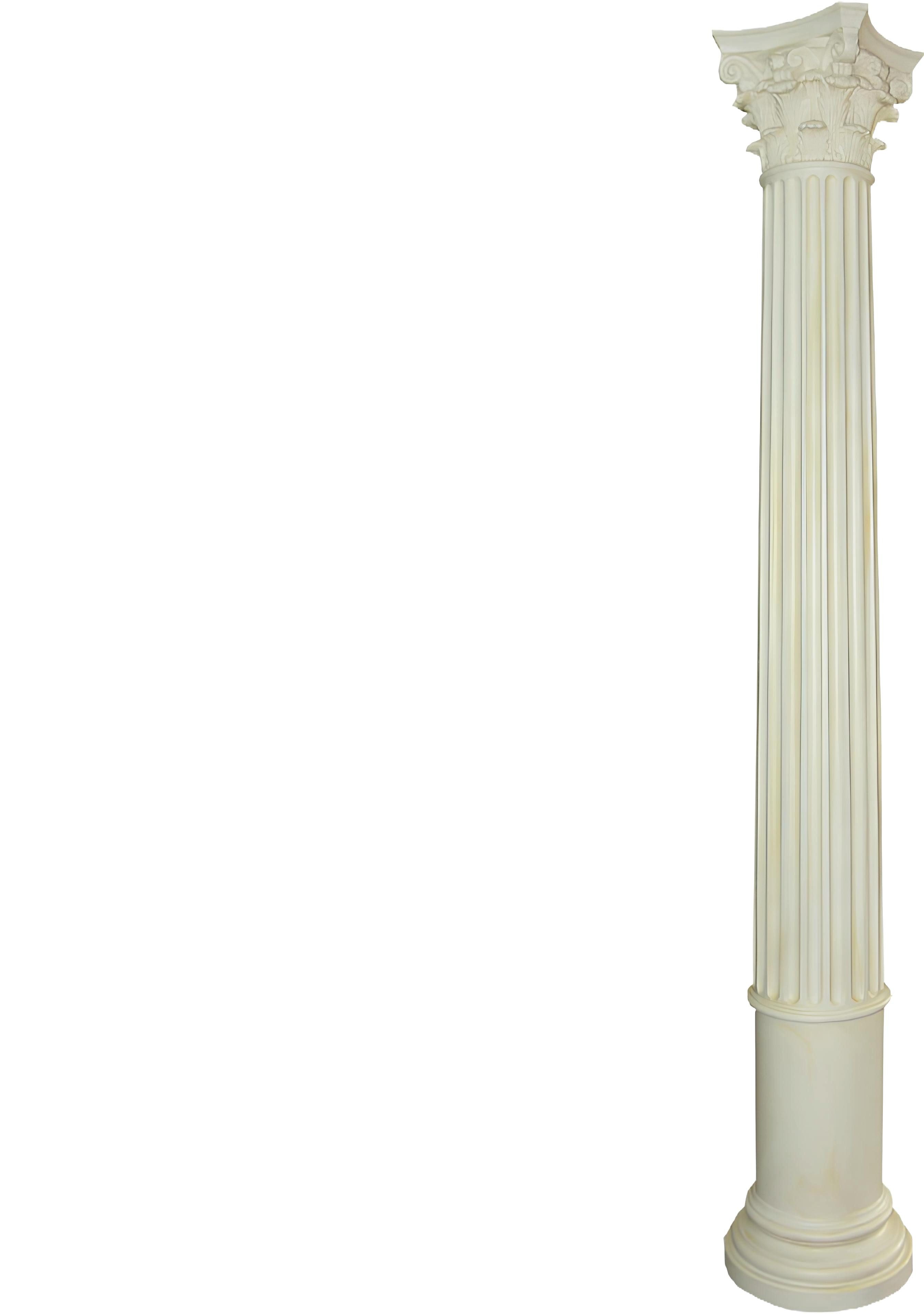 Xlmoebel Dekosäule Imposante Säule im römischen Stil für antike Einrichtungen (Säule mit einem Rohr Material : Kunststoff 275 cm Höhe XXXL), Hergestellt in Europa