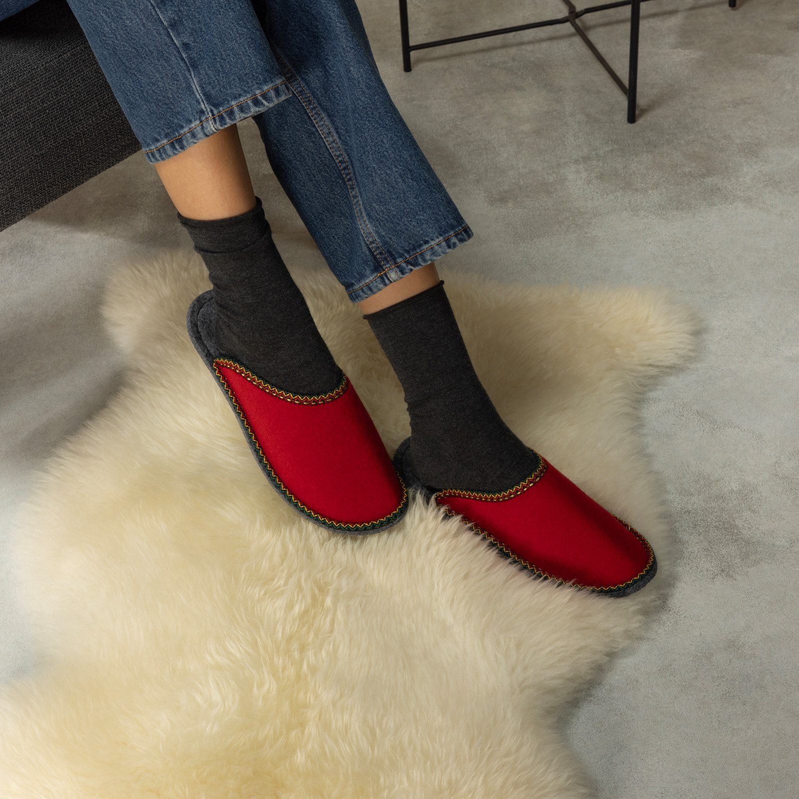 Pantoffelmann Gästepantoffel Herren Damen Gästehausschuh Filzpantoffel Pantoffel Pantoffel (1 Paar) Filzpantoffeln, Gästepantoffel besonders leicht