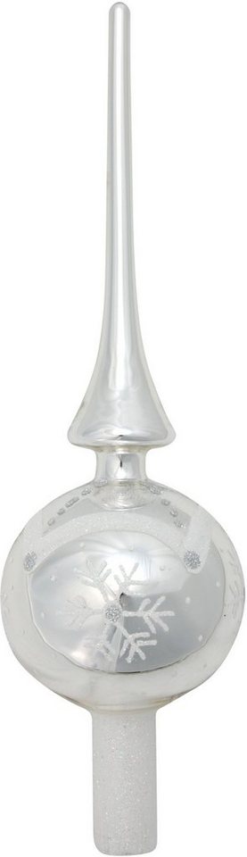 Krebs Glas Lauscha Christbaumspitze KGL03337, Weihnachtsdeko,  Christbaumschmuck (1-tlg), aus Glas, mit Dekor