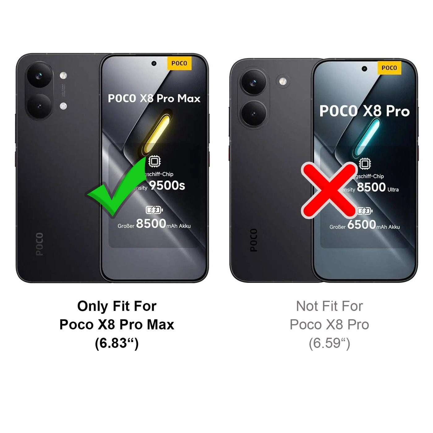 CoolGadget Handyhülle Magnet-Hülle für Xiaomi Poco X8 Pro Max Schutzhülle magnetisch 6,83 Zoll, Hülle Matt Stoßfest kompatibel mit QI-Laden Zubehör Kameraschutz Case