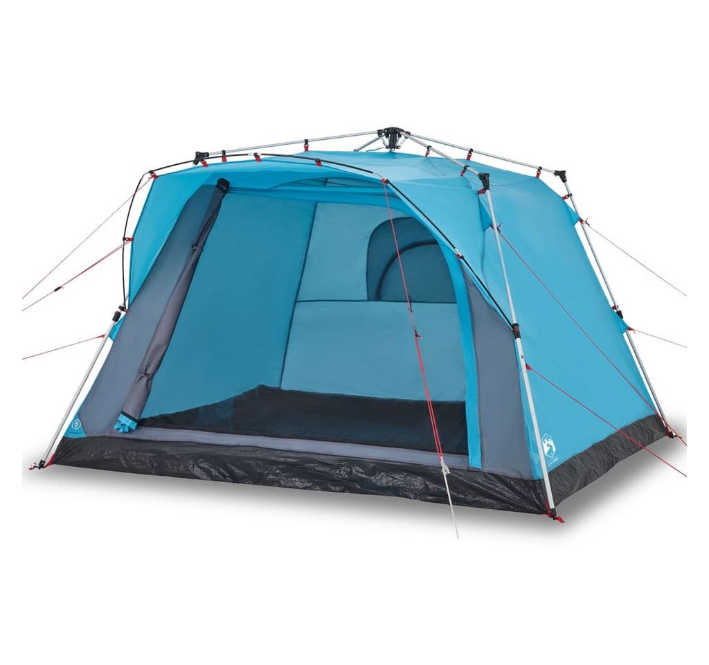 vidaXL Kuppelzelt Campingzelt 4 Personen Blau Quick Release, (1 tlg)