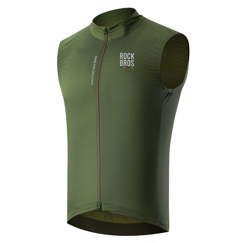 ROCKBROS Funktionsweste Radweste Sportweste (Spar-Set, 1-tlg) atmungsaktiv, reflektierend, 3 Rücktaschen