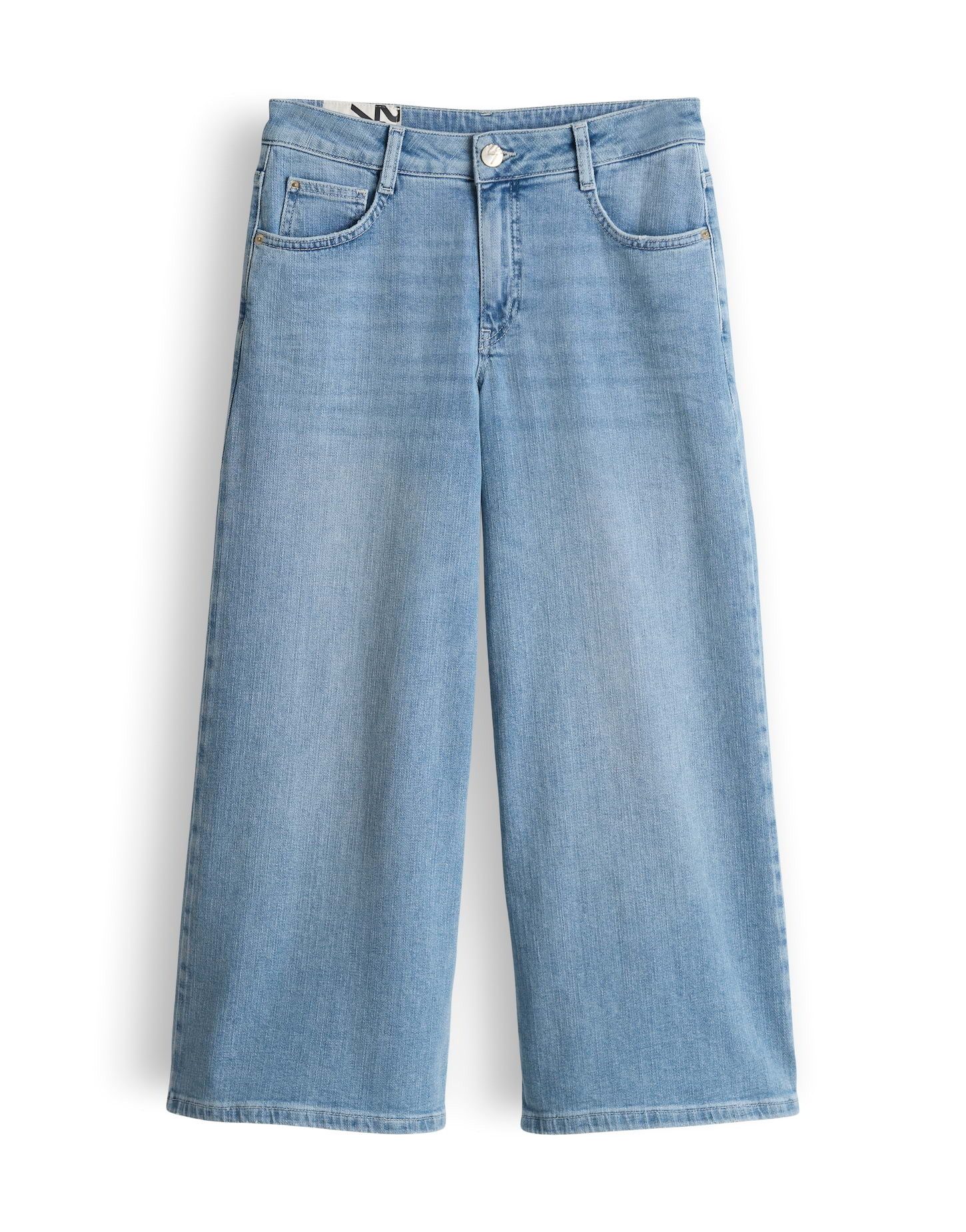 OPUS 7/8-Jeans Culotte Jeans aus BCI Cotton Mix Wide Fit, leichte Used-Effekte, 5-Pocket-Design