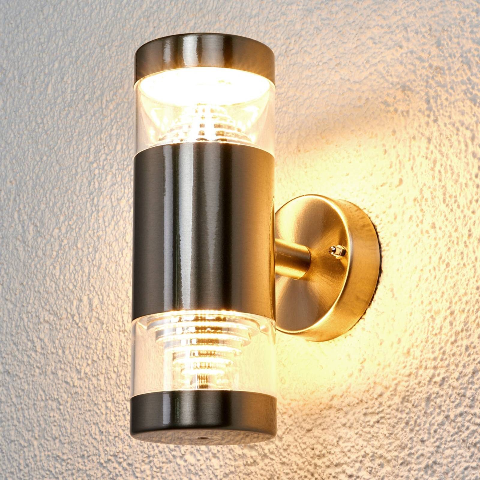 Lindby Außen-Wandleuchte Lanea, LED 9 W gesamt, warmweiß