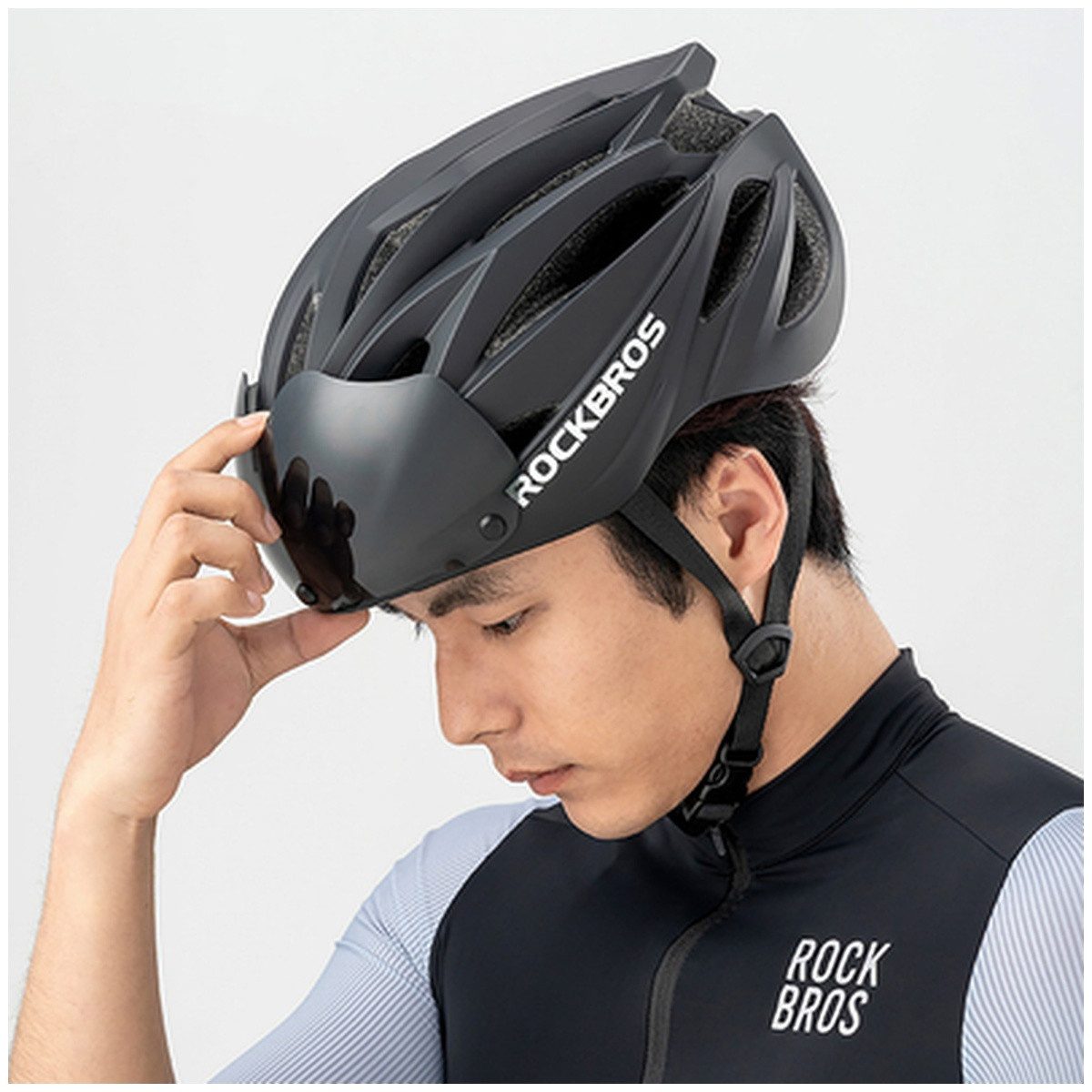 ROCKBROS Fahrradhelm Rockbros Fahrradhelm mit Visier – Bild 4 von 5