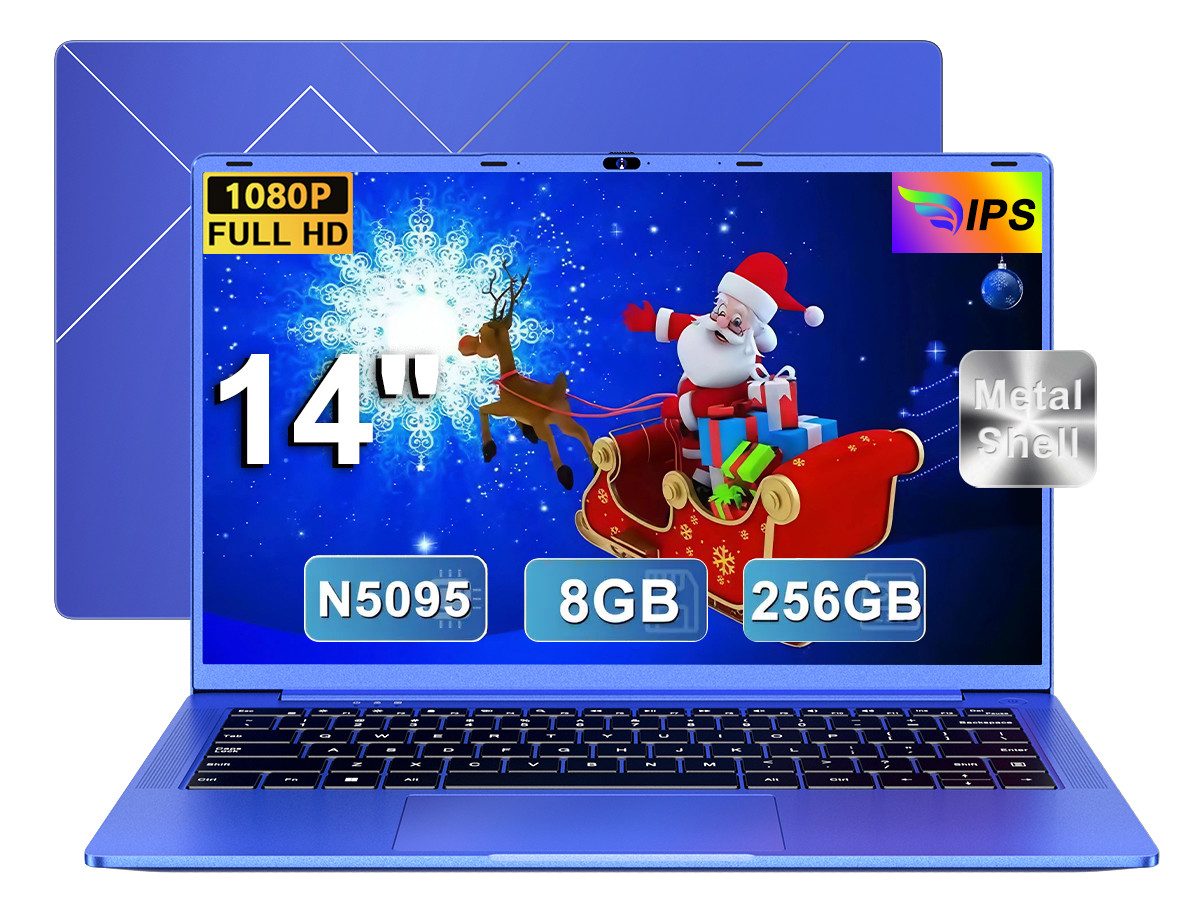 bvate 14-Zoll-Laptop-Computer, 8 GB DDR4, Quad-Core N5095 CPU Notebook Notebook (35 cm/14 Zoll, OTHER, N5095)