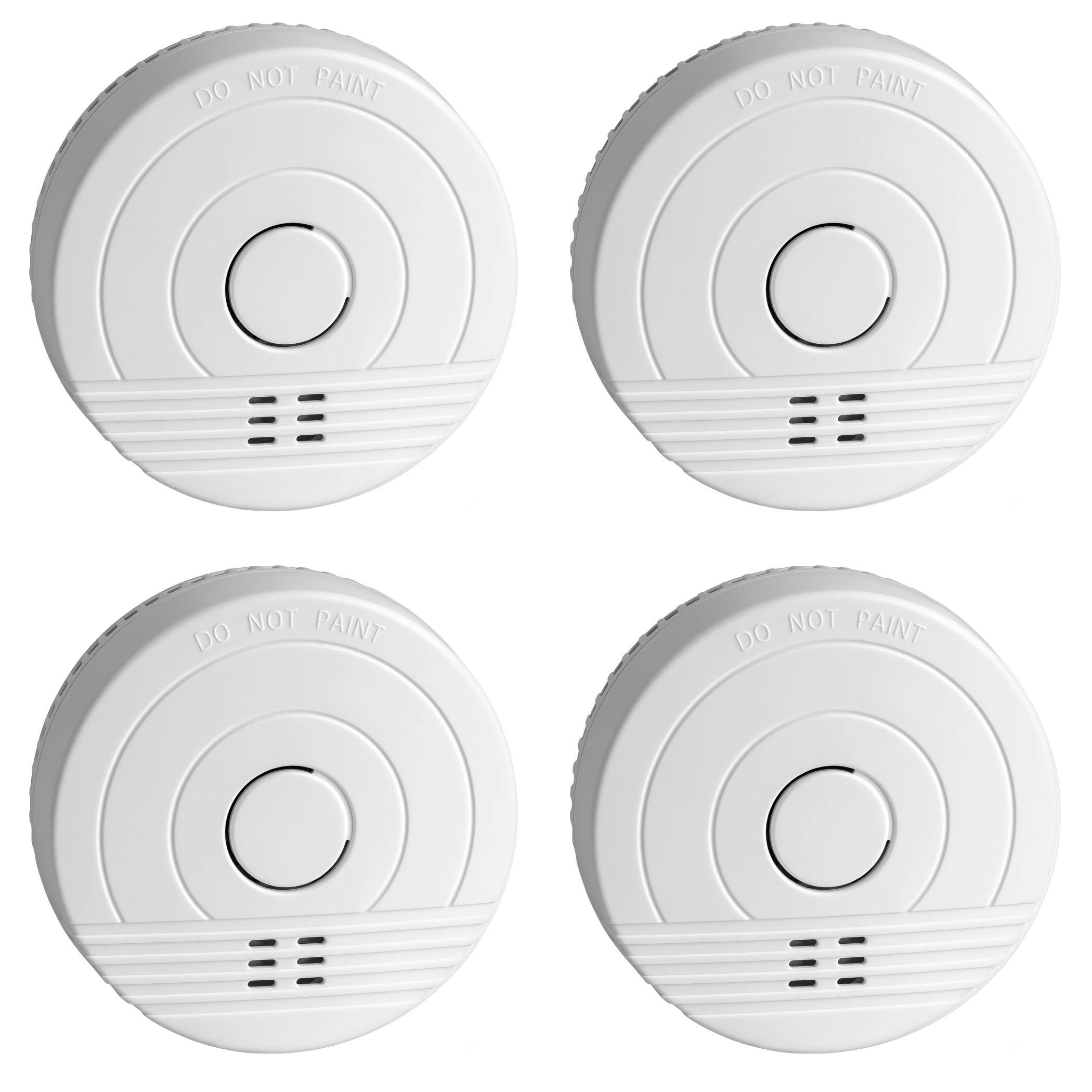4x Rauchwarnmelder 5 Jahres Batterie, DIN EN 14604 - Rauchmelder Rauchmelder