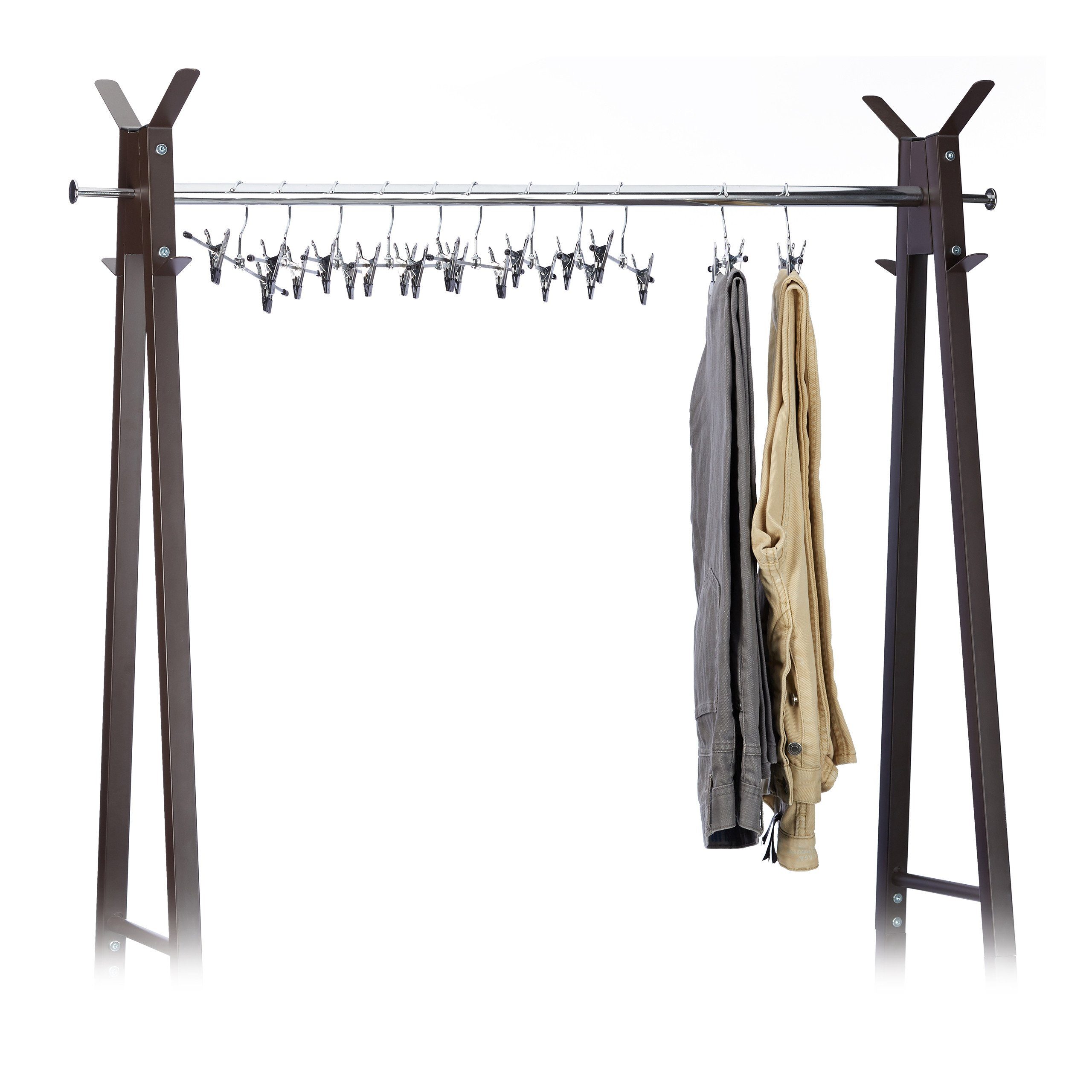 relaxdays Kleiderbügel 40 x Hosenbügel Metall günstig online kaufen