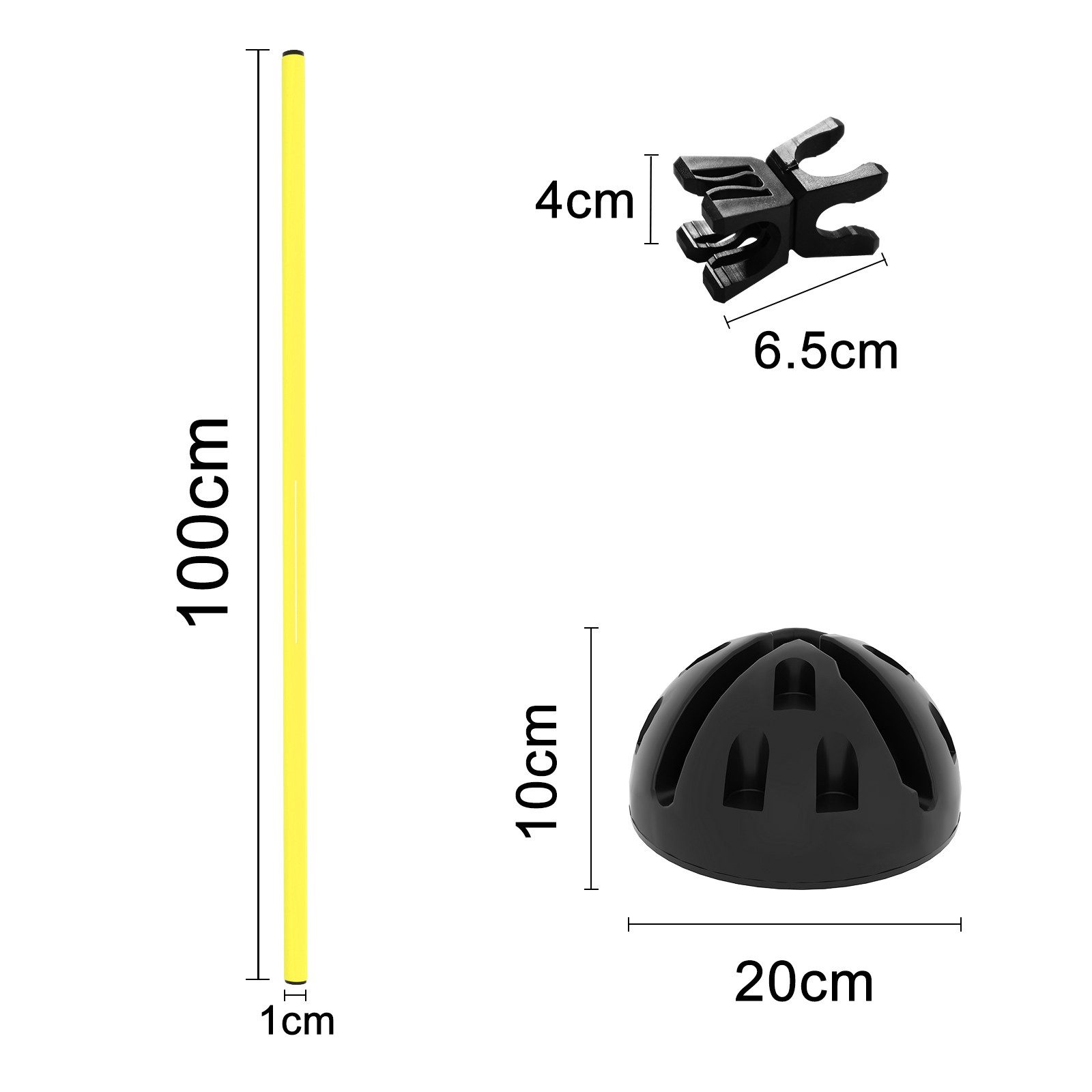FIVMEN Trainingshilfe Agility Hürdenset Slalomstangen-Set Sprungstangen Höhenverstellbar, für Hürdenparcours Sprungtraining, Trainingsstangen für Konditionelles