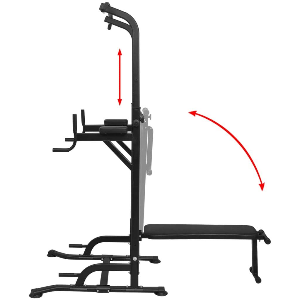 vidaXL Sit-Up Bank Power Tower mit Sit-Up-Bank
