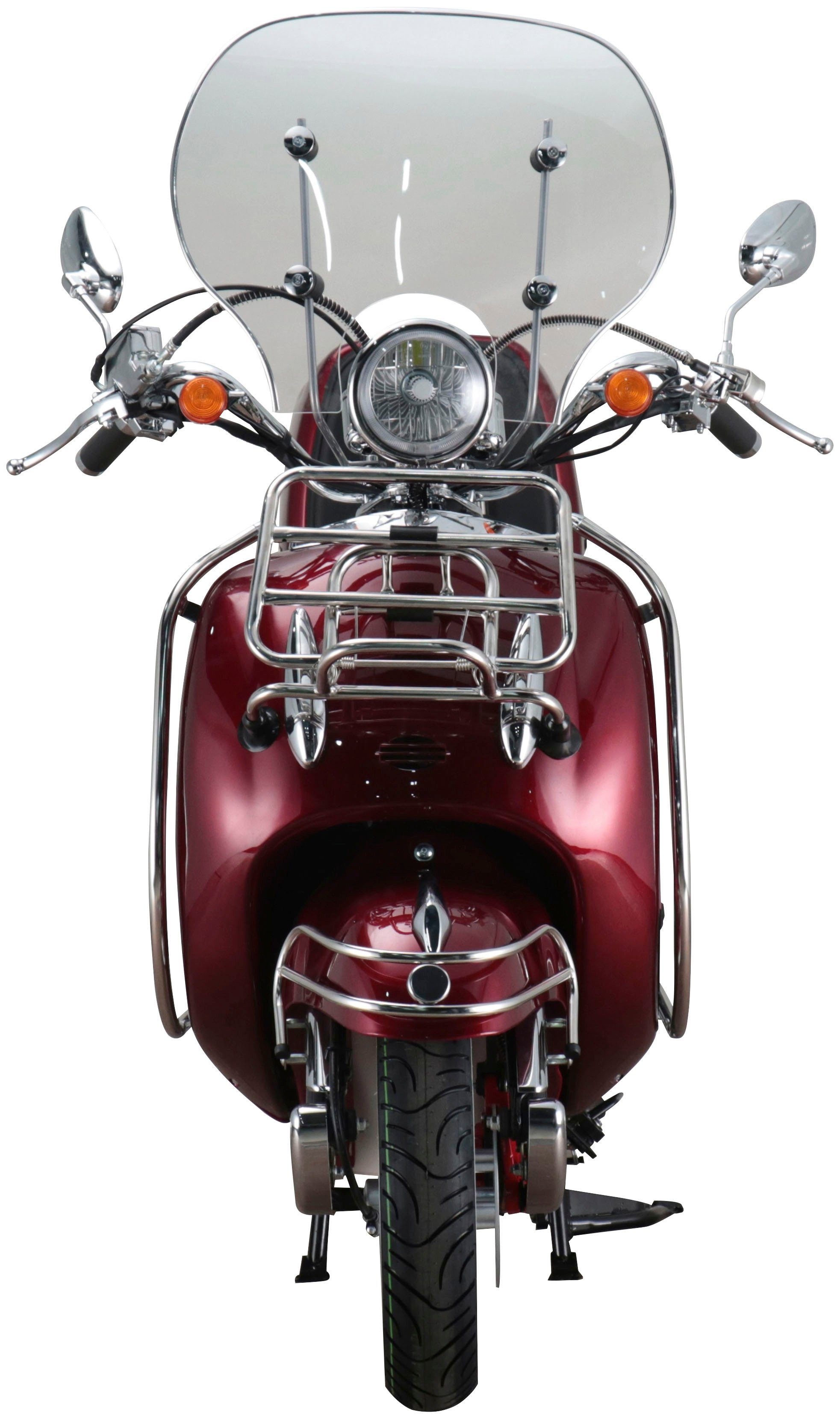 Alpha Motors 5, 125 85 Firenze Classic, (Komplett-Set) Retro ccm, km/h, weinrot Motorroller Euro