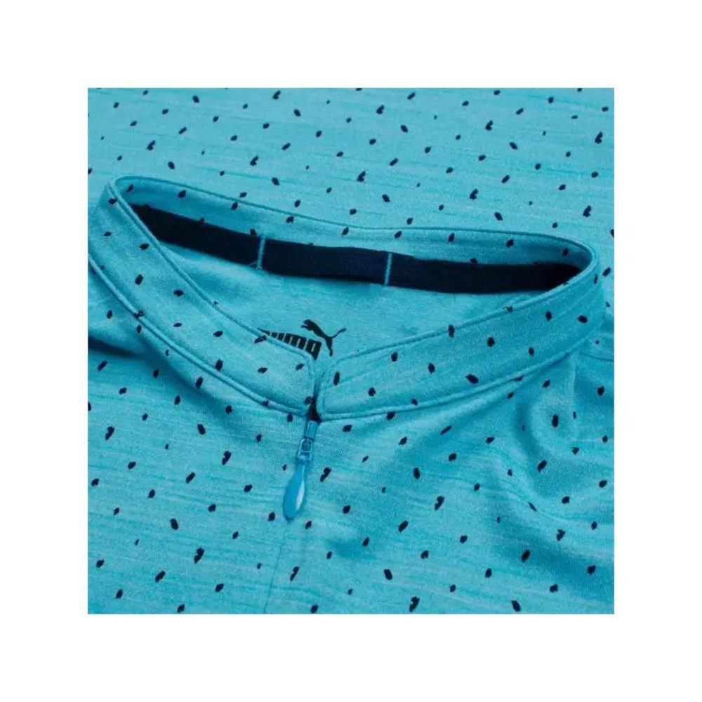 PUMA Poloshirt Puma Golf Polo Cloudspun Sleeveless Polka Hellblau Damen