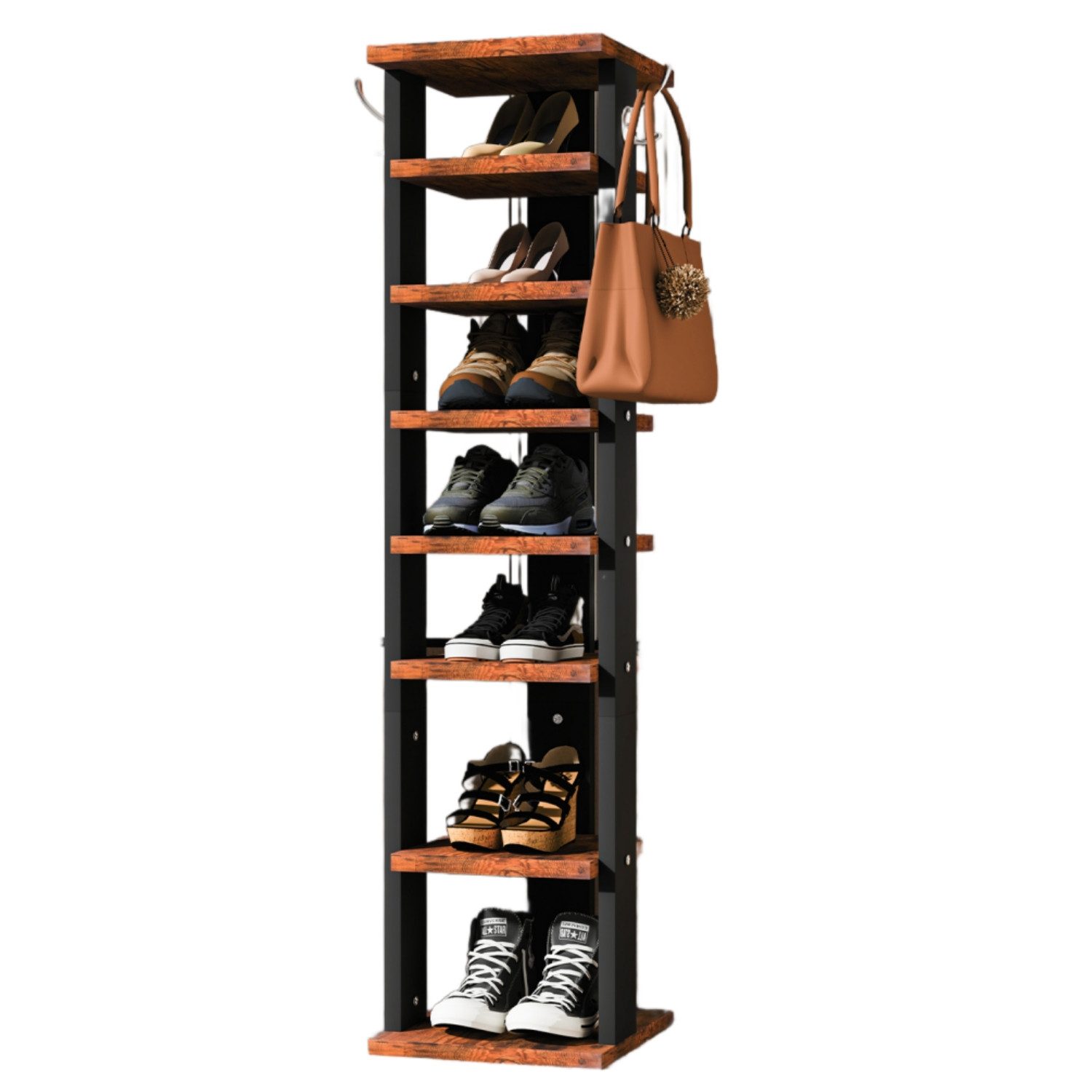 oyajia Schuhregal Standregal mit 7 Ebenen, mit verstellbaren Regalhöhen, 11 günstig online kaufen