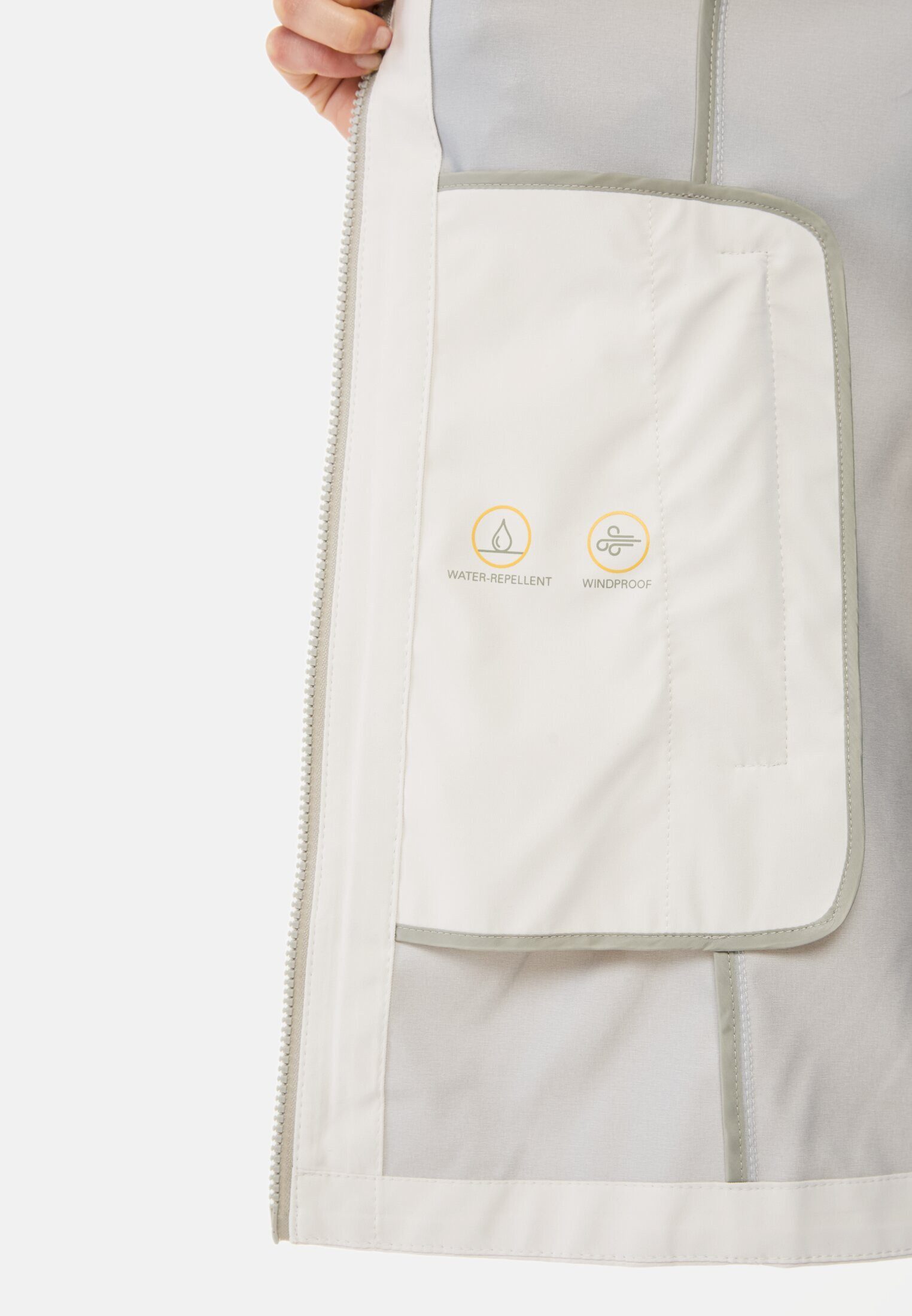 camel active Softshelljacke aus recyceltem Polyester Langarm Kapuze Markenlogo