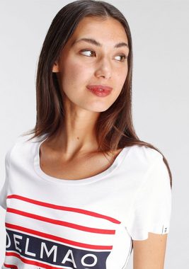 DELMAO Print-Shirt mit sportivem großen Marken-Logodruck - NEUE MARKE!