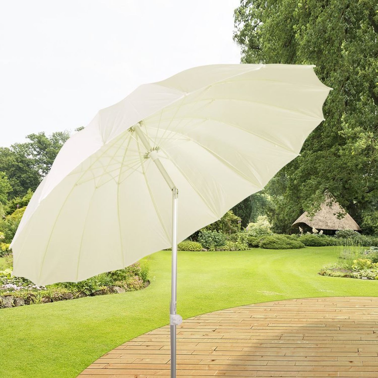 BURI Sonnenschirm Alu-Sonnenschirm mit Knickgelenk 215cm günstig online kaufen