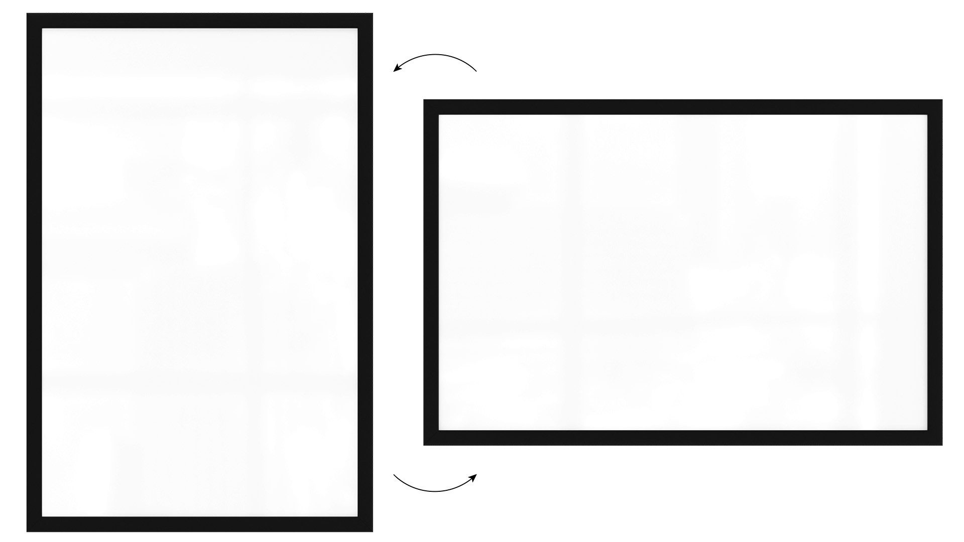 ALLboards Tafel Magnetisches Whiteboard mit schwarzen Holzrahmen 90x60cm – Bild 5 von 5