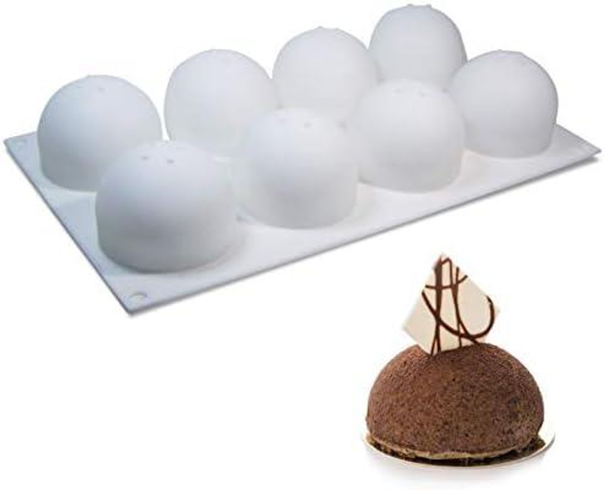 Schokoladenform Silikonform Kugel Halbkugel Backform für Schokolade und Pralinen