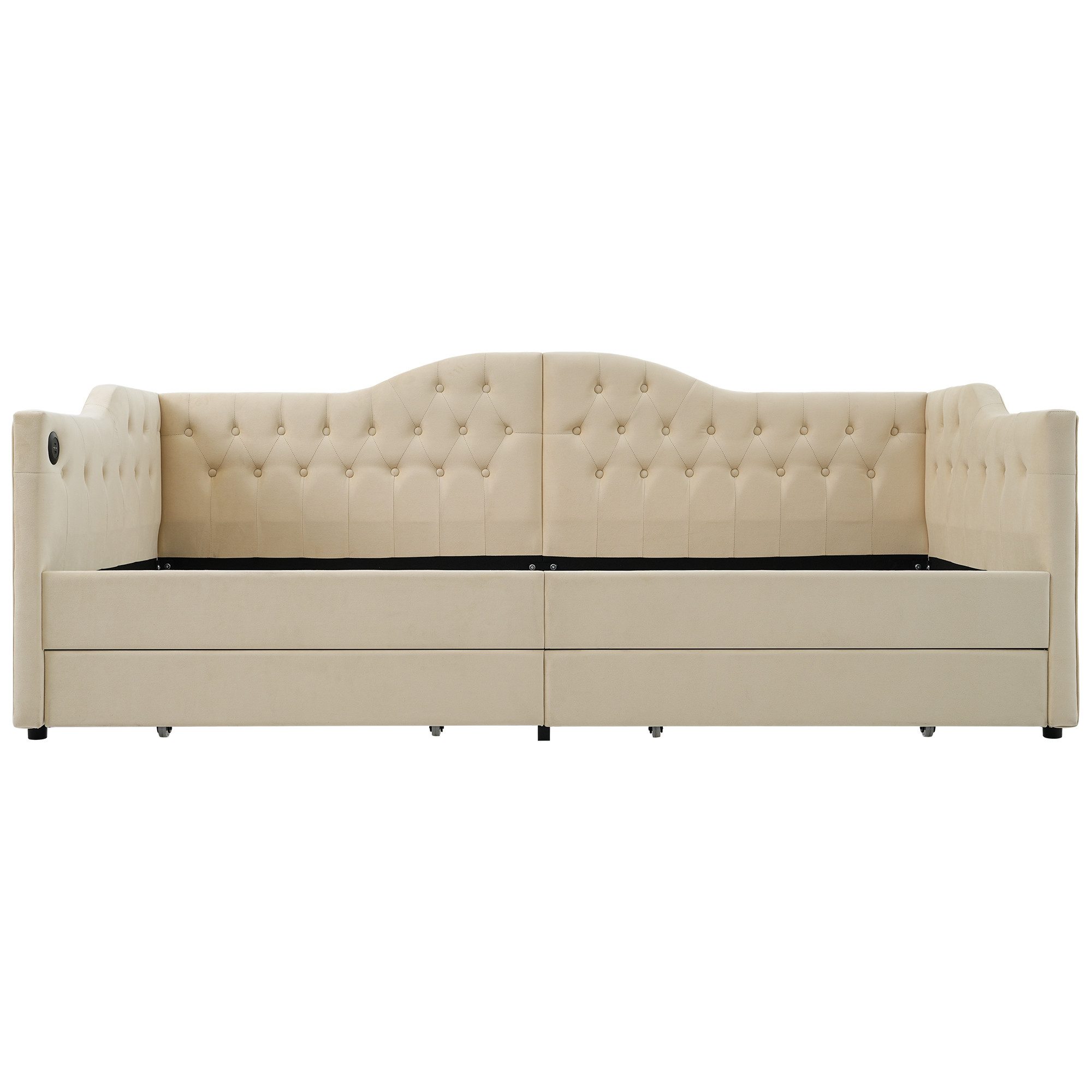 Odikalo Polsterbett Daybett Schlafsofa Bettgestell Stauraum 90x200/190(Ohne günstig online kaufen