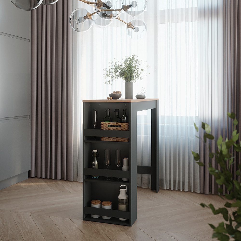 Vicco Bartisch Repose, Goldkraft Eiche/Anthrazit, 45 x 110 cm günstig online kaufen