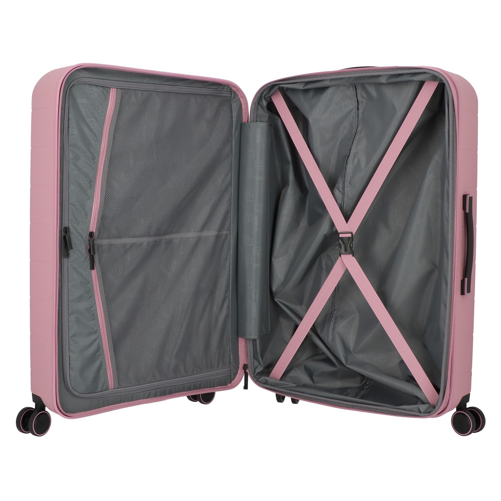 Tourister® Rollen, vintage pink Hartschalen-Trolley Polycarbonat 4 American Novastream,