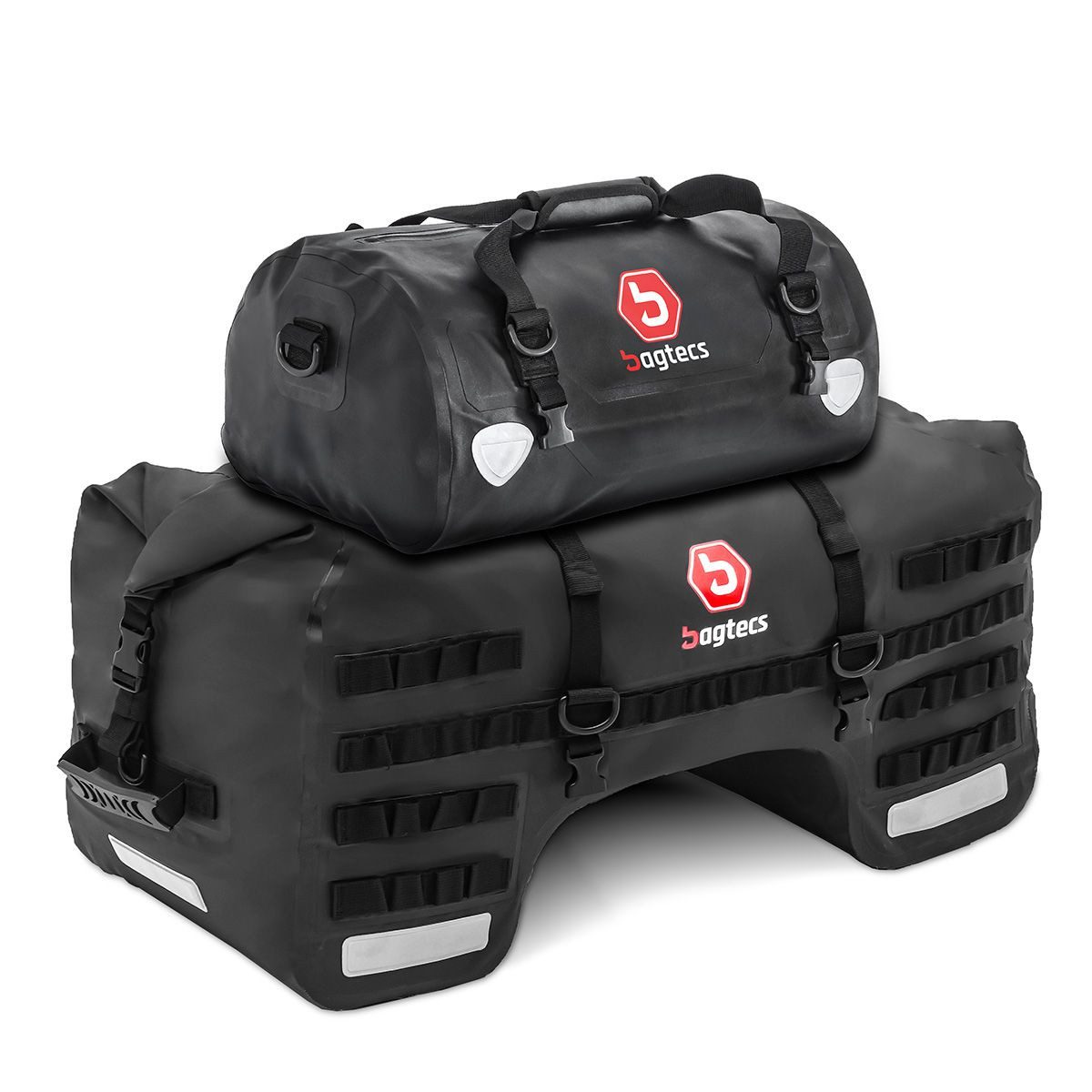 Bagtecs Reisetasche Motorrad Hecktasche Set # SX70 + XF30 Volumen 100 L Drybag Wasserdicht