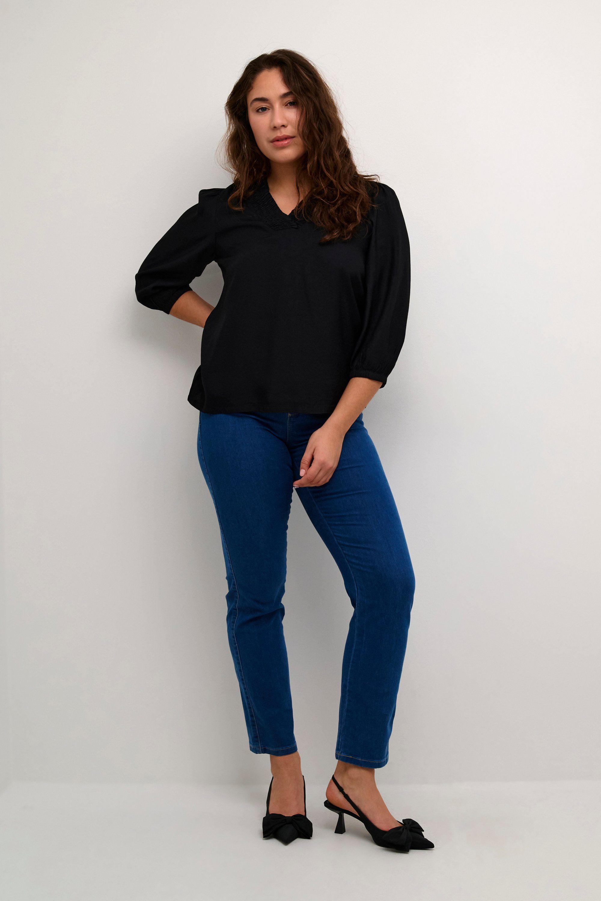 KAFFE Langarmbluse Langarm-Bluse KAdahlia