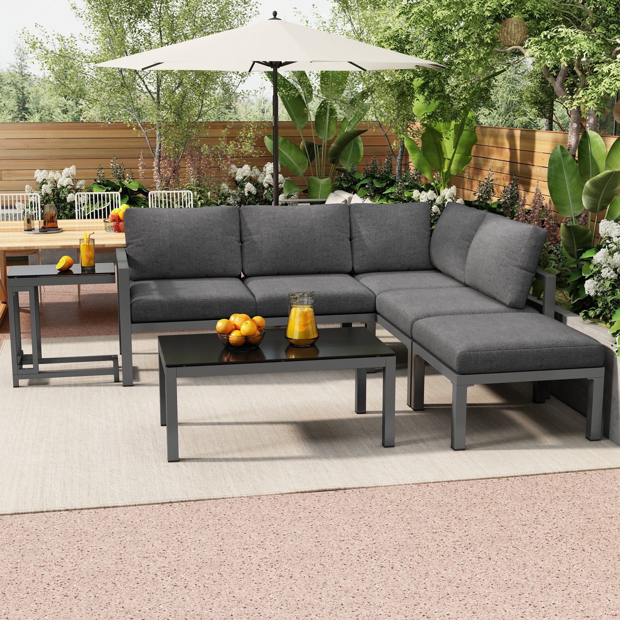 HAUSS SPOLE Gartenlounge-Set Gartenmöbel, wetterfeste aus günstig online kaufen