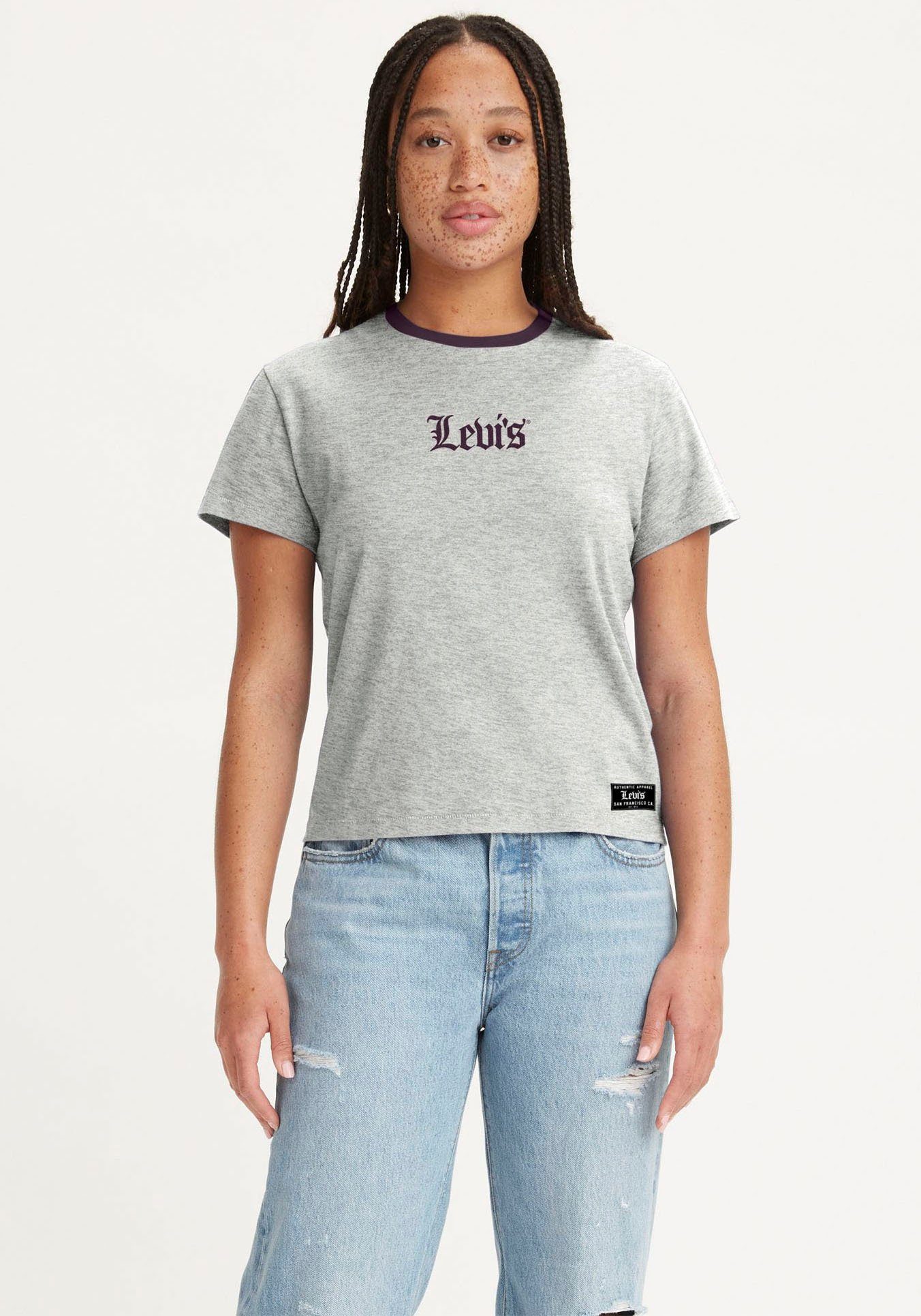 Levi's® T-Shirt GRAPHIC CLAIC aufgesticktem Schriftzug mit TEE Levi's® greys