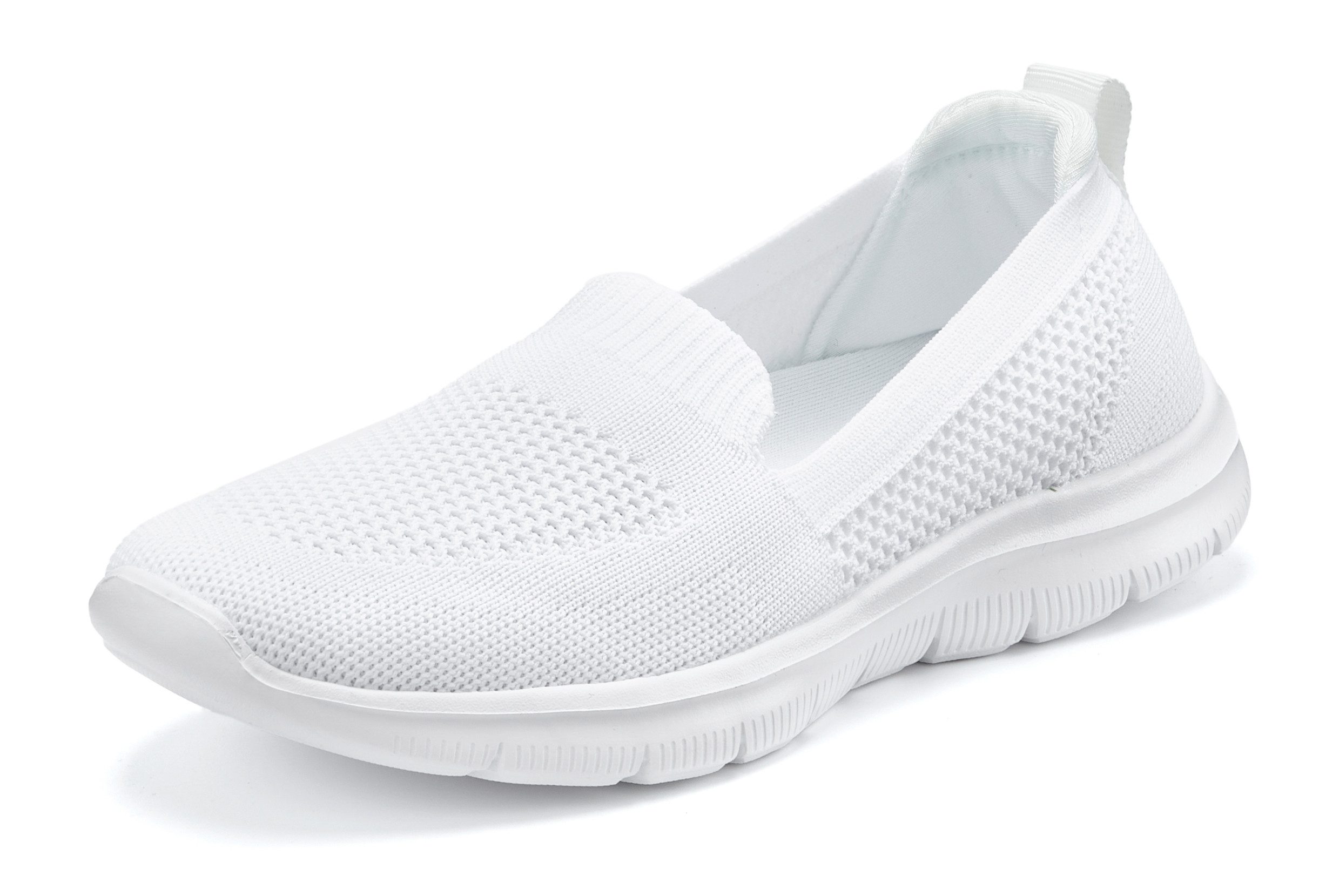 LASCANA Halbschuh, Sneaker, Slip-On-Sneaker, Slipper aus bequemen Textil-Material zum Reinschlüpfen VEGAN