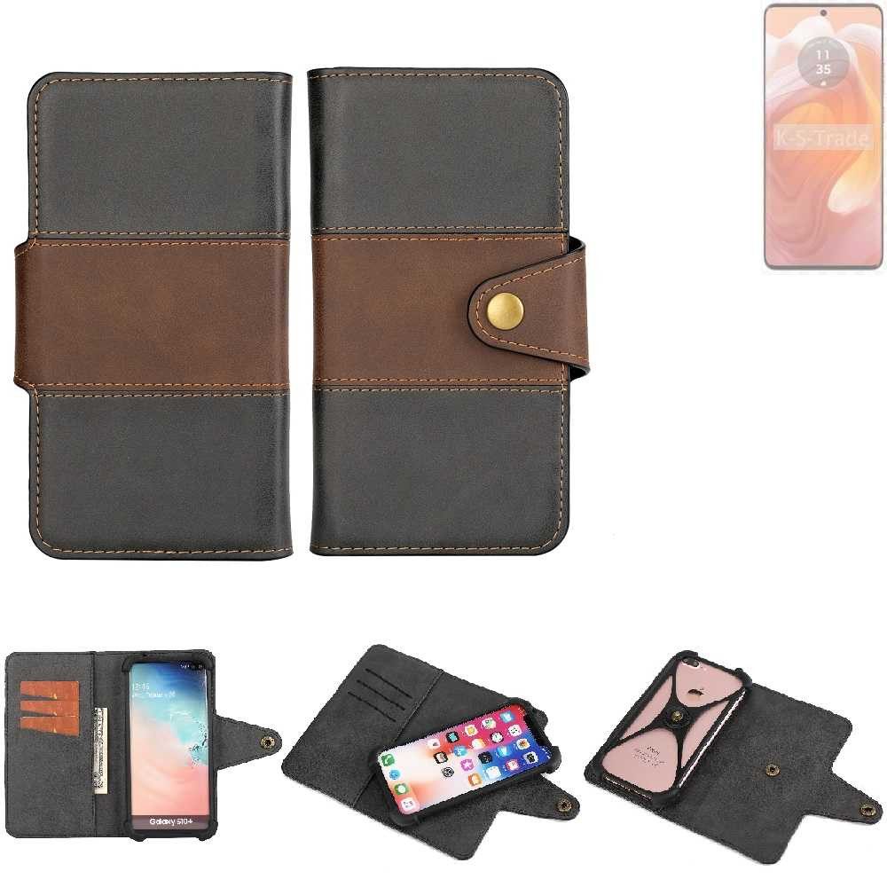 K-S-Trade Handyhülle für Motorola Edge 50 Ultra, Handyhülle Schutzhülle Hülle Bookstyle Wallet-Case Bumper