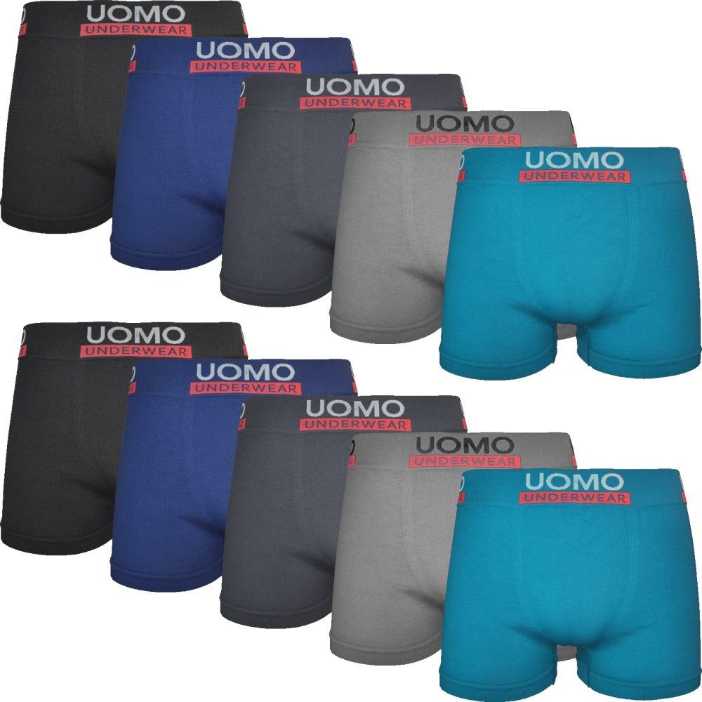 emeco Boxershorts 5er Boxershorts Microfaser Herren Unterhose Unterwäsche Seamless 9201 (5-St)