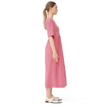 GANNI Midikleid Kleid SEERSUCKER SMOCK