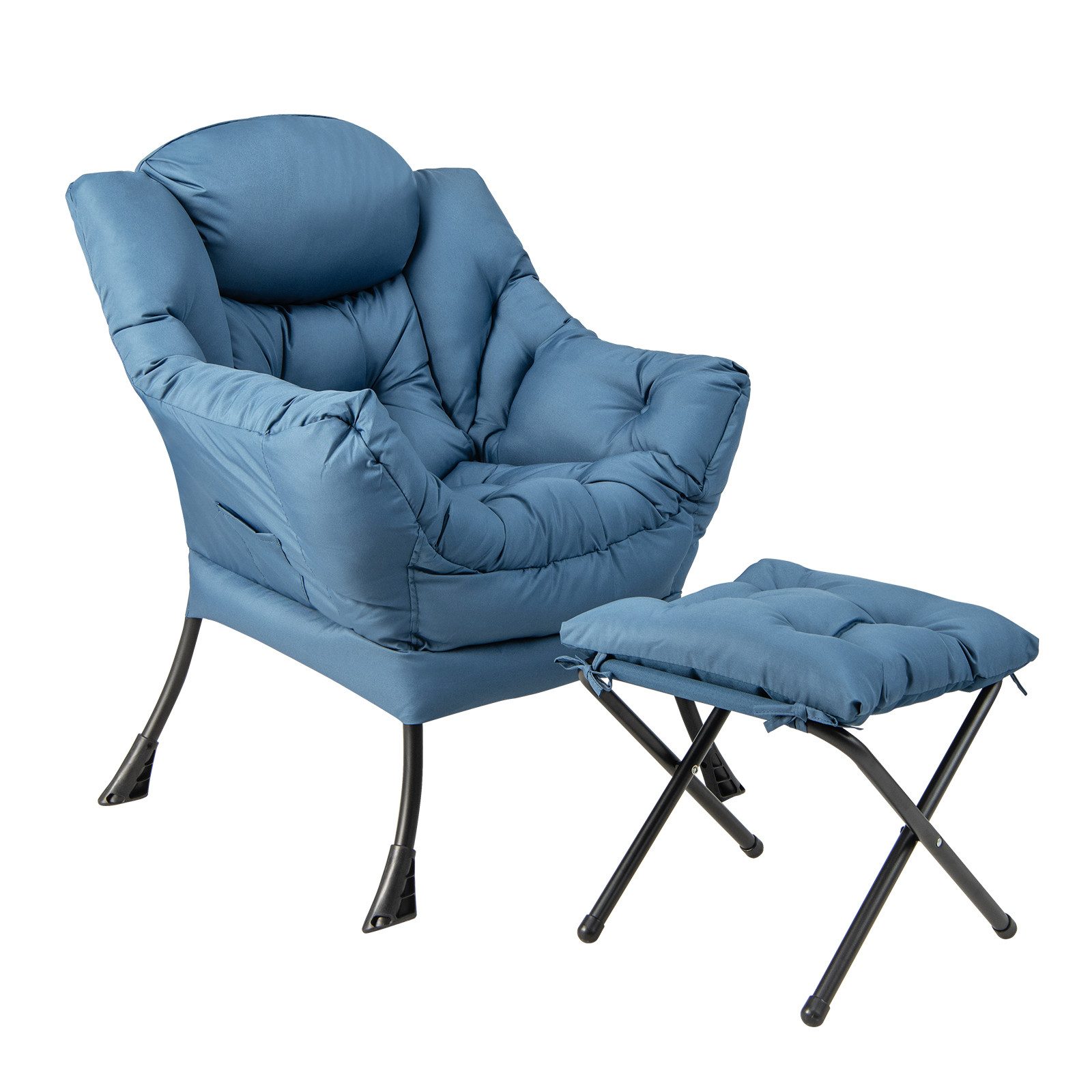 COSTWAY Relaxsessel Ohrensessel mit Hocker, 150kg günstig online kaufen