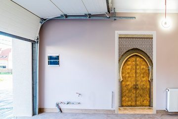 MuchoWow Türtapete Türen - Architektur - Gold - Muster, Matt, bedruckt, (1 St), Fototapete für Tür, Türaufkleber, 75x205 cm